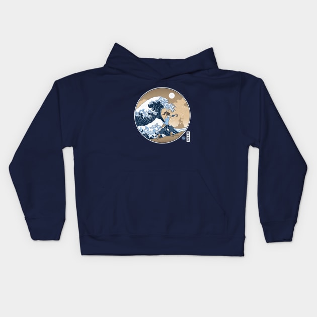 The Great Wave of Republic City Kids Hoodie by adho1982